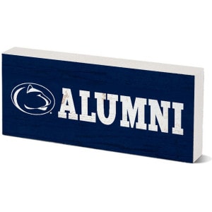 wooden sign distressed Penn State Athletic Logo and Alumni